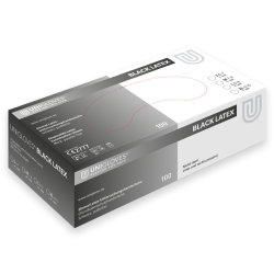 Black Latex handsker.-Unigloves 