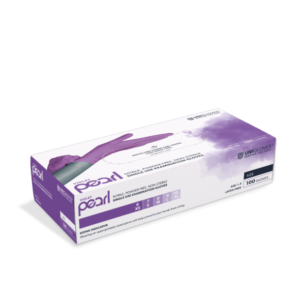 Violet pearl NITRIL handske - pudder fri. (10 sker)