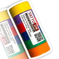  Texture  farverig tape, 2,54 cm x 13,0 - 6 ruller