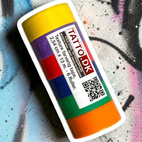  Texture  farverig tape, 2,54 cm x 13,0 - 6 ruller