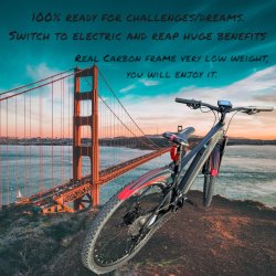  Electric Mountain  Bike  Frame Material Carbon Fibre . Lav vgt.