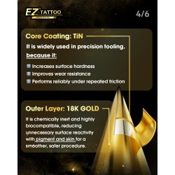 EZ TATTOO V-Select Gold Series - Liner n�le - 10 stk.