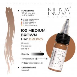 NUVA COLORS - 100 MEDIUM BROWN - 15ML