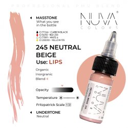 NUVA COLORS - 245 NEUTRAL BEIGE - 15ML