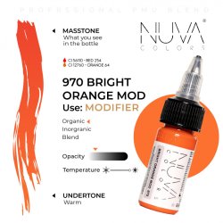 NUVA COLORS - MODIFIER - 970 BRIGHT ORANGE MOD - 15ML