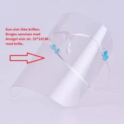 Extra Visir til  Ansigst visir. til ansigts med brille.