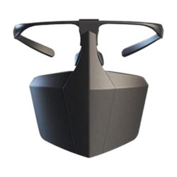 Ansigtsskrmende beskyttende ansigtsmaske i sort.