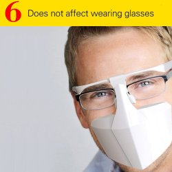 Ansigtsskrmende beskyttende ansigtsmaske i sort.