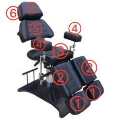 Coldsteel CH-232-A Tatto Chair Nyt overtrk til stol.