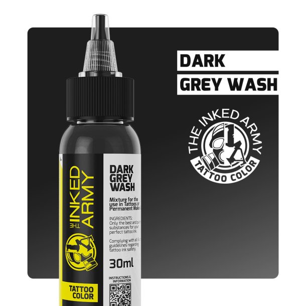 THE INKED ARMY - Tattoo Color - Dark Grey Wash - 30 ml