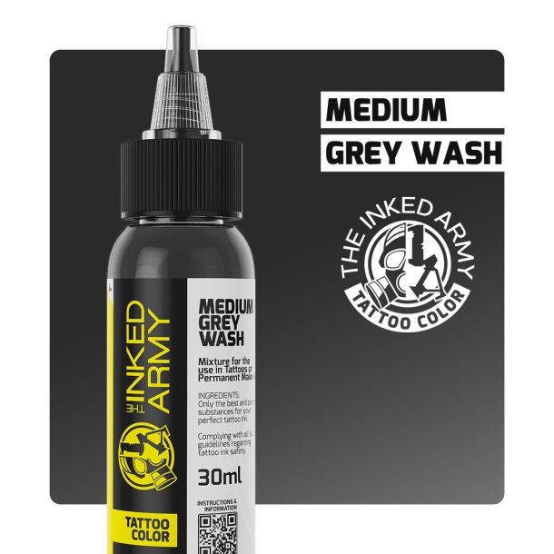 THE INKED ARMY - Tattoo Color - Medium Grey Wash - 30 ml