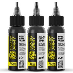 THE INKED ARMY - Grey Wash Set - 3 x 30 ml