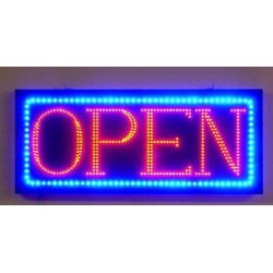 Open LED lysreklame til butikken.