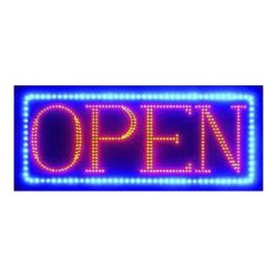 Open LED lysreklame til butikken.