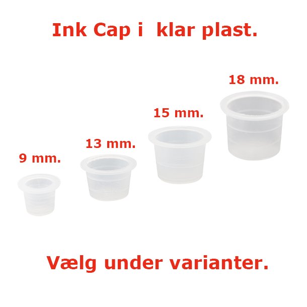Ink Plastik caps 13 mm.