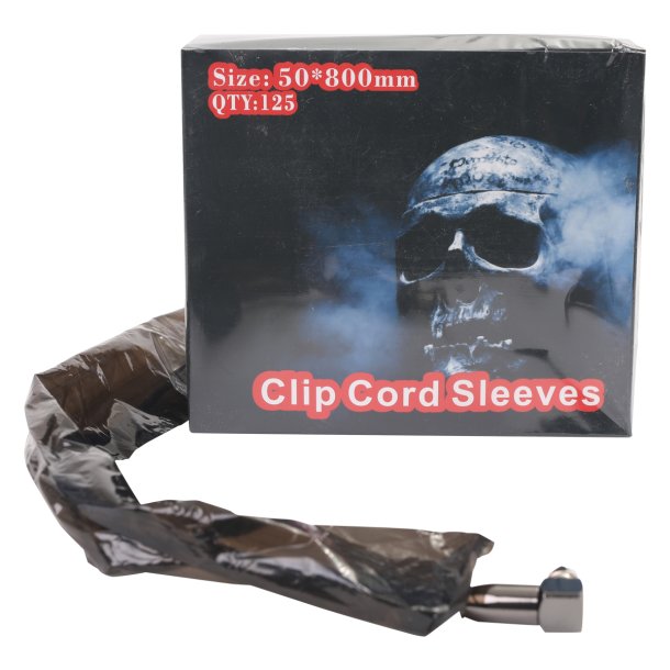 Cold Steel tattoo clip cord sleeve 125 stk. i 80 cm. i sort/grey.