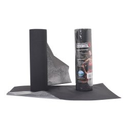 Engangs papier med plastik bagside , i praktisk rulle. Sort.