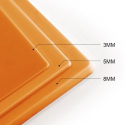 8 MM. SILICONE TATOVERING  PRACTICE SKIN STR. 20X28 CM. Meget tyk