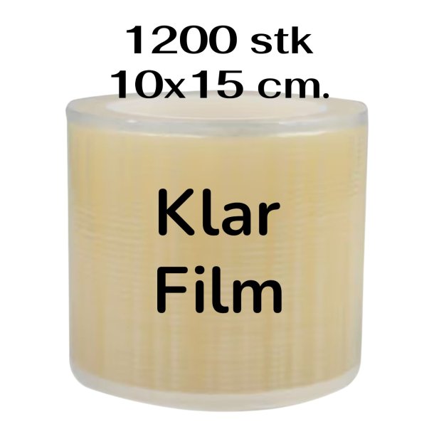 Protective Barrier Film i klar 10x15 cm. 1200stk