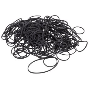 Elastikker sort farvet 100 stk.