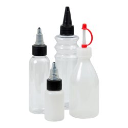 Bottles - 15/30/60/120/240 ml. Alle med twist skrue lg.