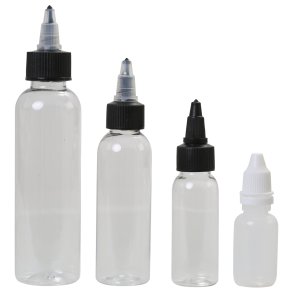 Bottles - 15/30/60/120/240 ml. Alle med twist skrue lg.