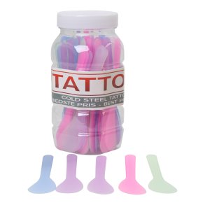  Plastik spartler i flotte farver. 50 stk.