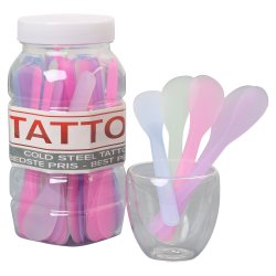  Plastik spartler i flotte farver. 50 stk.