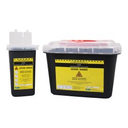 Kanyle/nle box. firkantet i 1 L. i Sort.