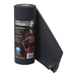 Sort briks lagen, underlag med plastik beskytelse i praktisk rulle.