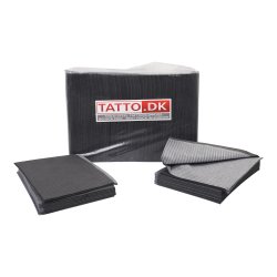 Engangs papier med plastik bagside i sort. 100 stk. 