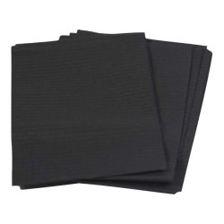 Engangs papier med plastik bagside i sort. 100 stk. 