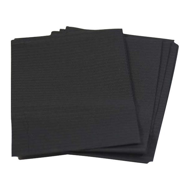 Engangs papir med plastik bagside - 1 lags - 500 stk. i sort farve