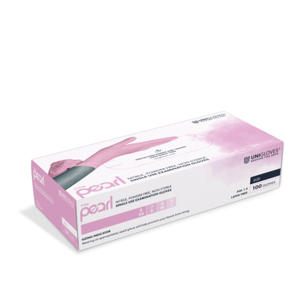 Pink Pearl NITRIL handske - pudder fri