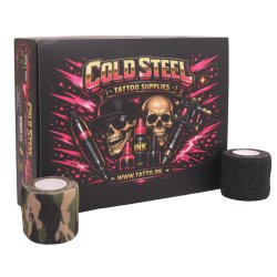 Magic Tattoo Grip Covers. Cold Steel selvkl�bende elastikbind 5 cm bred. 12 stk. 