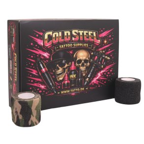 Magic Tattoo Grip Covers. Cold Steel selvkl�bende elastikbind 5 cm bred. 12 stk. 