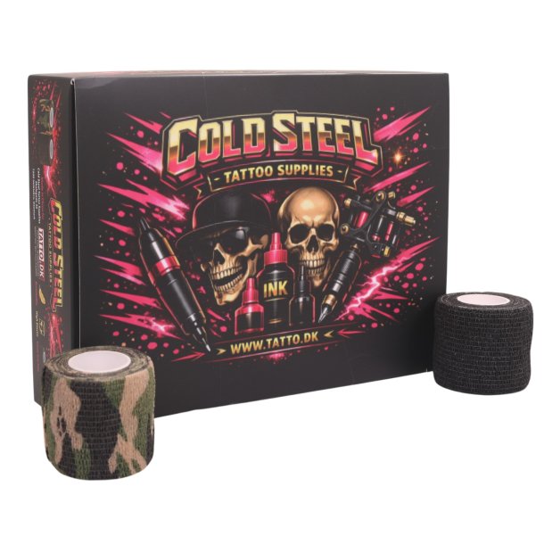 Magic Tattoo Grip Covers. Cold Steel selvkl�bende elastikbind 5 cm bred. 12 stk. 