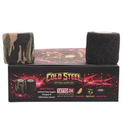 Magic Tattoo Grip Covers. Cold Steel selvkl�bende elastikbind 5 cm bred. 12 stk. 