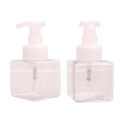 Firkant Skum/pumpe Bottles - 240 ml. i klar plast .