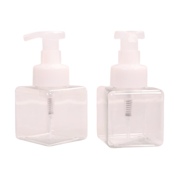 Firkant Skum/pumpe Bottles - 240 ml. i klar plast .