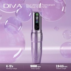 POPU DIVA ADJUSTABLE STROKE WIRELESS TATTOO &amp; PMU MACHINE