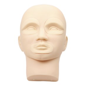 Latex/gummi ansigt med �jenbryn & mund.