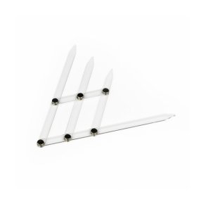 Foldable ruler for determining the symmetry of eyebrows.