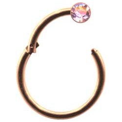 The clicker  ring 1,2 mm. trdtykkelse - GOLD STYLE / ROSE