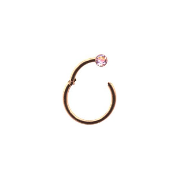 The clicker  ring 1,2 mm. trdtykkelse - GOLD STYLE / ROSE