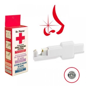 Nse/re pistol engangs med flot hvid sten. - kun 2mm.