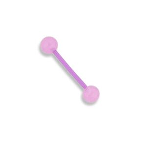 Ptfe Barbell 1,6mm. trdtykkelse i hvid/klar. 30 mm.