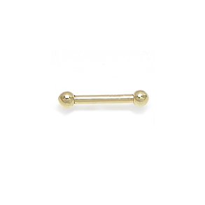 Titan Gold Zicon Barbell 1,2 mm. m/hvid sten i kugl