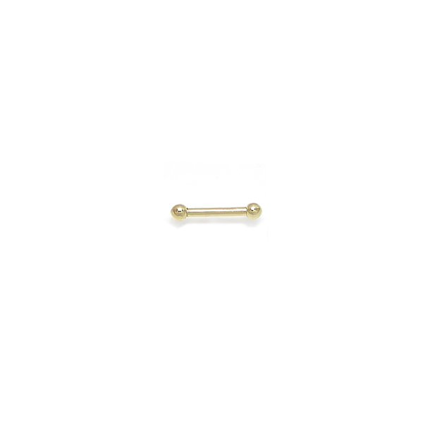 Titan Gold Zicon Barbell 1,2 mm. m/hvid sten i kugl