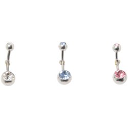 Titanium Jew banan stav med sten i  5/8 mm 